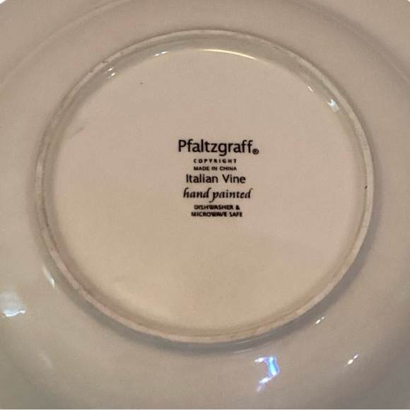 Pfaltzgraff Italian Vine Pasta Bowl 10.25” Hand Painted Serving Dish - Picture 4 of 5